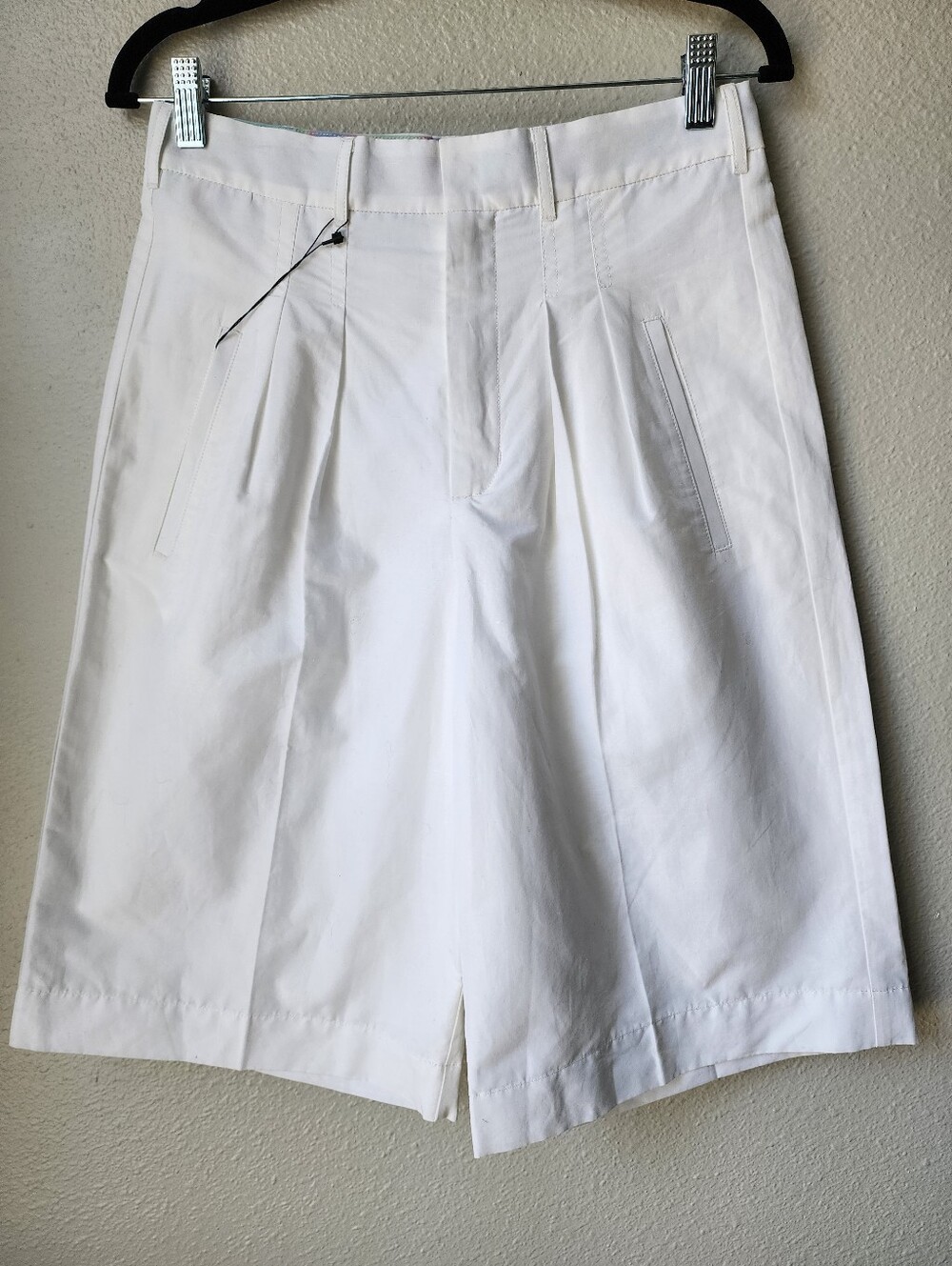 Maison Kitsune Cotton Linen Blend Shorts Size FR 38 US XSmall In White NWT
